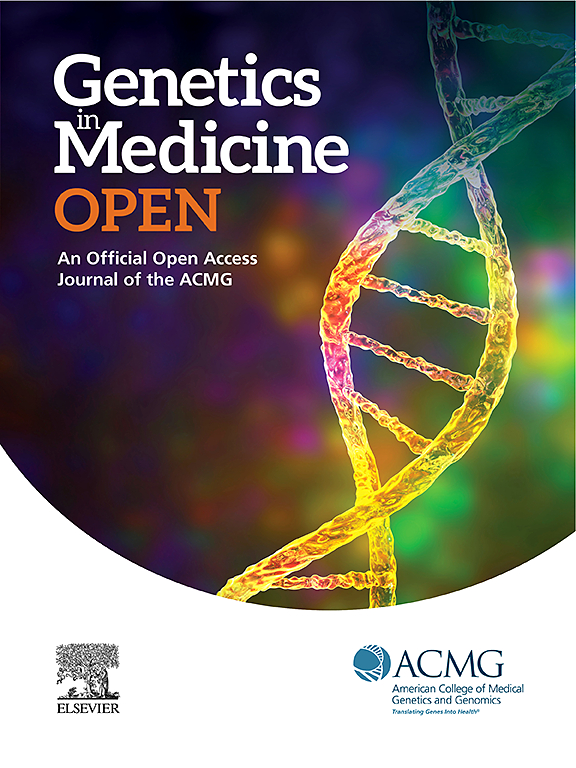 Go to journal home page - Genetics in Medicine Open
